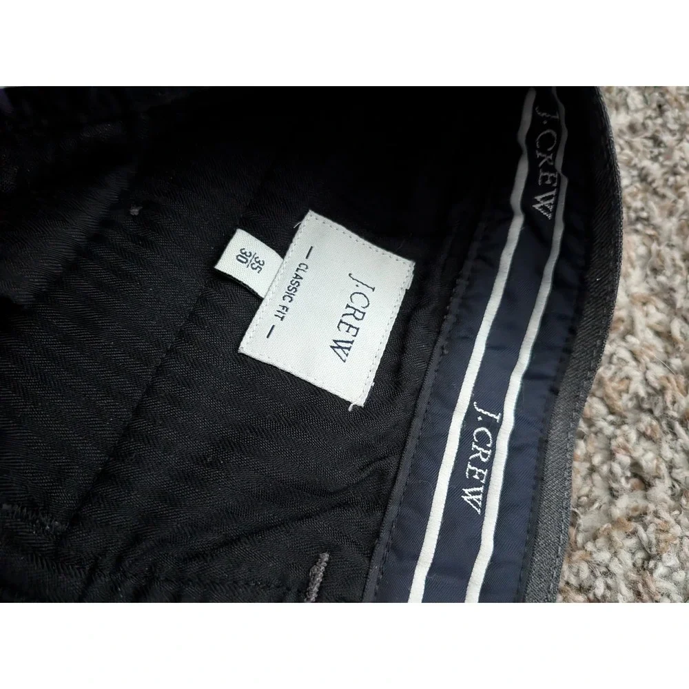 J. Crew Classic Fit Wool Blend‎ Suit Pants Dress Pant Gray Men 34/30 (Tag 35)